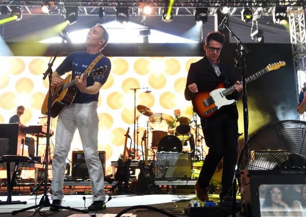 Stuart Murdoch and Stevie Jackson of Belle and Sebastian PIC: Nicholas Hunt/Getty
