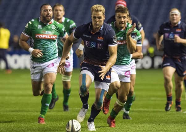Edinburgh winger Duhan van der Merwe used to play for Montpellier. Picture: Gary Hutchison/SNS