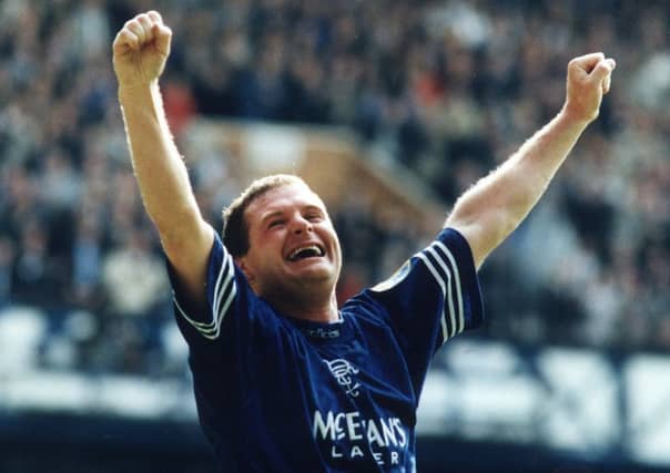 Paul Gascoigne during his days with Rangers. Picture: Stephen Mansfield