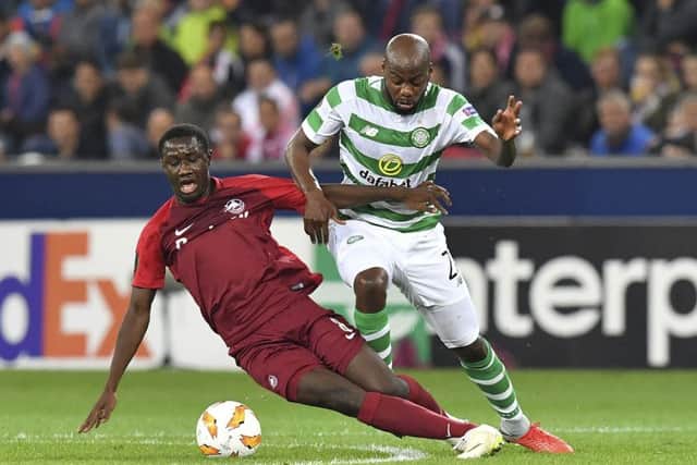 The play of Youssouf Mulumbu, right, was a rare positive for Celtic. Picture: AP