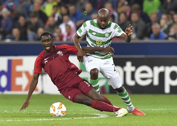 The play of Youssouf Mulumbu, right, was a rare positive for Celtic. Picture: AP