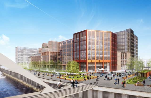 An architectural image of Barclays new campus at Buchanan Wharf. Picture: Contributed