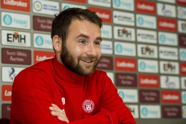 James Keatings speaks to the media prior to Hamilton's trip to Hibs on Saturday. Picture: SNS