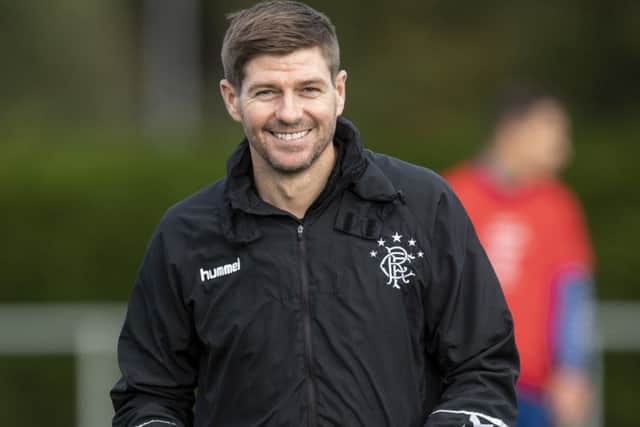 Steven Gerrard acknowledges that Hearts 'deserve' to be at the top of the Premiership table. Picture: SNS.