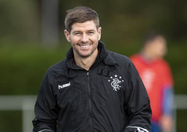 Steven Gerrard acknowledges that Hearts 'deserve' to be at the top of the Premiership table. Picture: SNS.