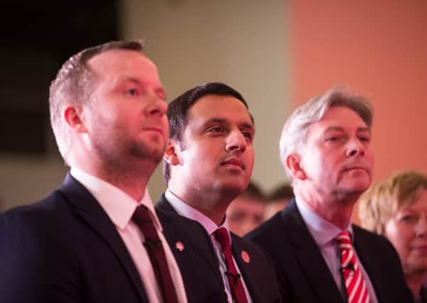 Richard Leonard (right) promoted Alex Rowley (left) after sacking Anas Sarwar (centre). Picture: John Devlin