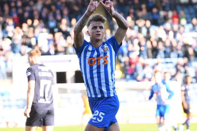 Kilmarnock's Eamonn Brophy celebrates his goal. Pic: SNS/Craig Williamson