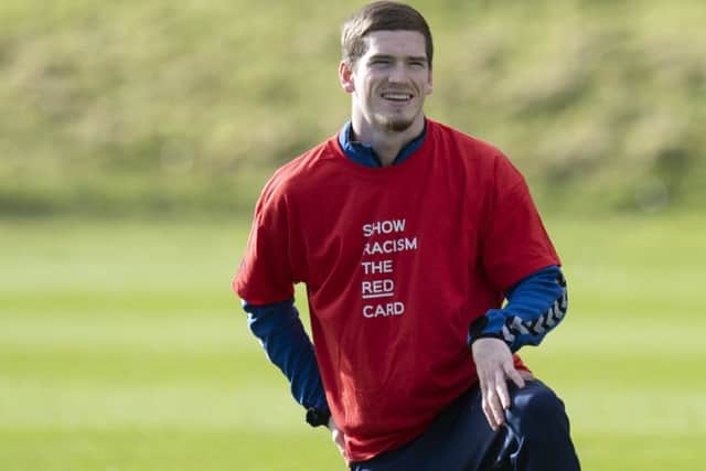 Rangers' Ryan Kent at training. Pic: SNS