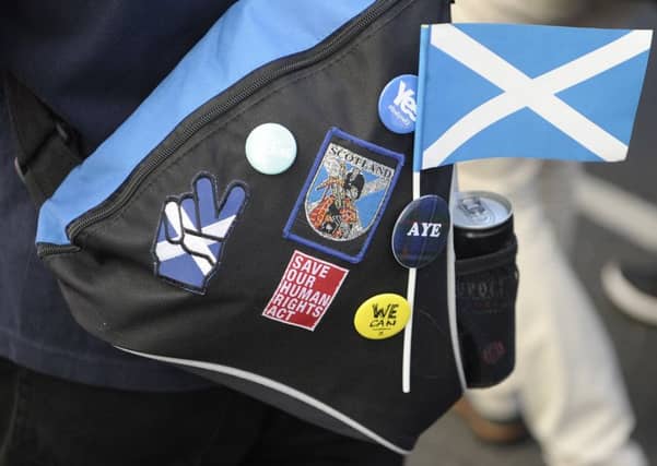 Independence marcher in Edinburgh. Picture: Neil Hanna
