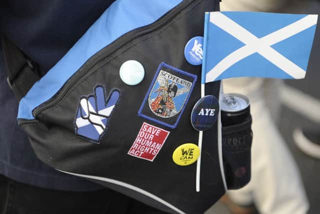 Independence marcher in Edinburgh. Picture: Neil Hanna