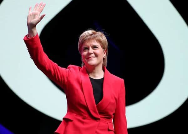 First Minister Nicola Sturgeon arrives for the SNP autumn conference at the SEC, Glasgow. Picture: Jane Barlow/PA Wire
