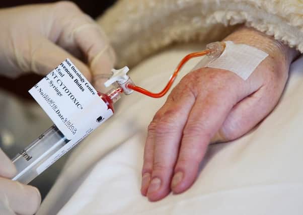 A patient receives chemotherapy treatment. Picture: Ian Rutherford