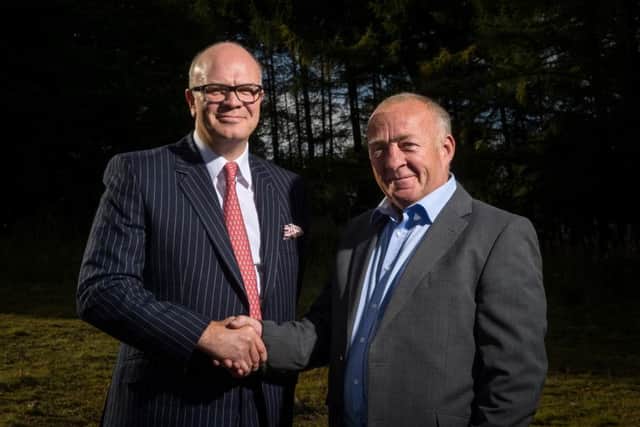 Left to right: George Morris, chairman of Morris & Spottiswood, and Fred Jamieson, managing director of Livingston Mechanical Services. Picture: Malcolm Cochrane