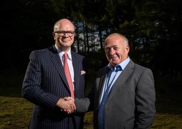 Left to right: George Morris, chairman of Morris & Spottiswood, and Fred Jamieson, managing director of Livingston Mechanical Services. Picture: Malcolm Cochrane