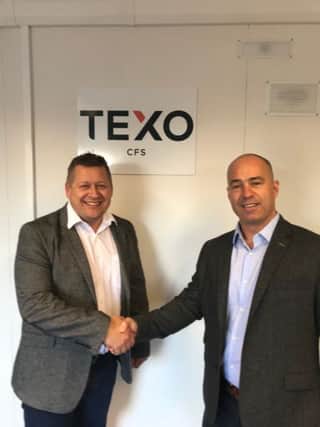 Andrew Robson, newly appointed managing director at Texo CFS, and Darren Carlisle, operations director at Texo CFS. Picture: Contributed