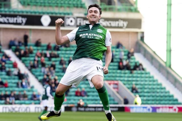 Hibs' Stevie Mallan has now scored nine goals this season, with all of them coming from shots outwith the 18-yard box. Picture: Ross Parker/SNS