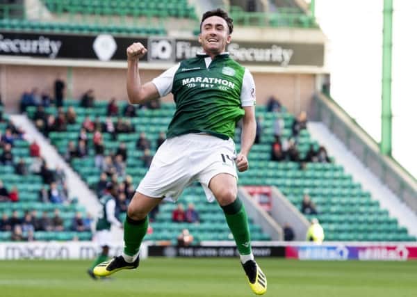 Hibs' Stevie Mallan has now scored nine goals this season, with all of them coming from shots outwith the 18-yard box. Picture: Ross Parker/SNS