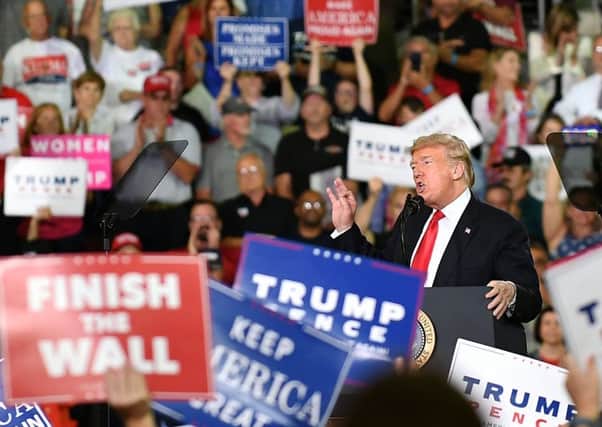 Trumps angry, divisive rhetoric contrasts sharply with the unifying, hopeful speeches of John F Kennedy (Picture: Mandel Ngan/AFP/Getty)