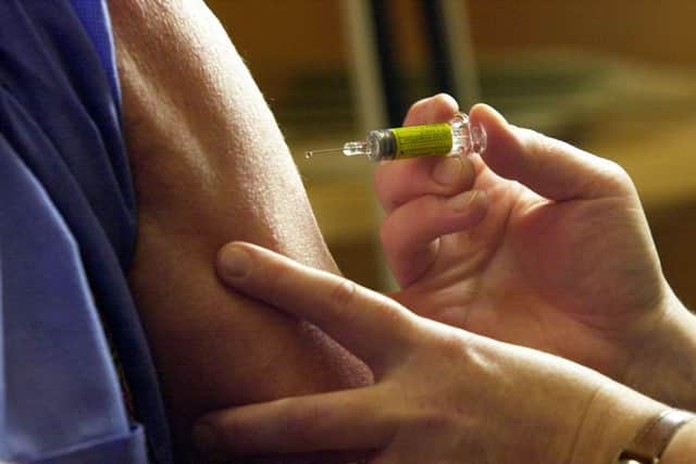Many private pharmacies across Scotland have run out of the winter flu vaccine for the 65-74 age range and could be waiting more a month for supplies. Picture: TSPL