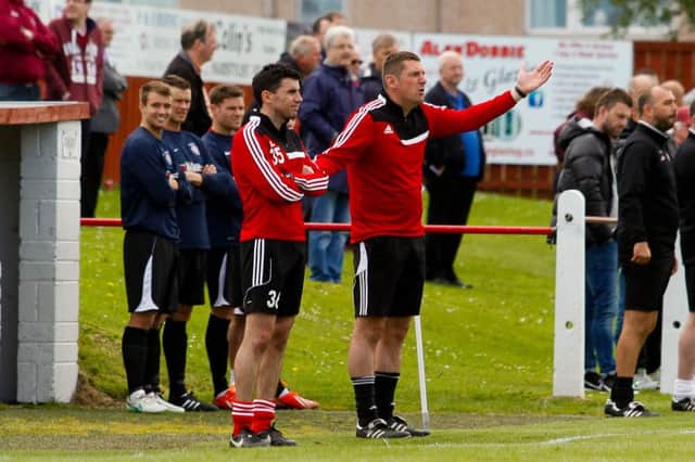 Robbie Horn (right) and assistant David Burrell (left), pictured at Bonnyrigg Rose, have been together for years and have both left Berwick