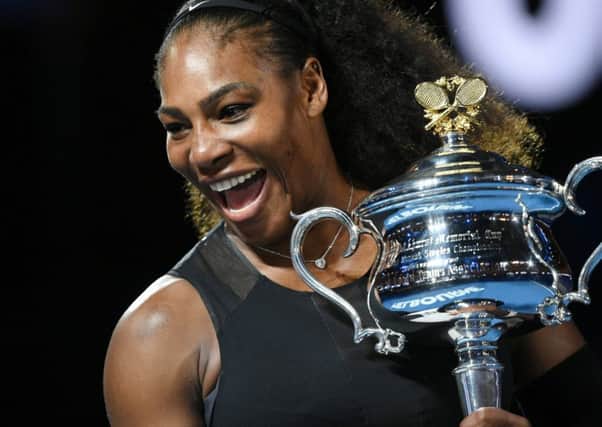 Serena Williams after winning the 2017 Australian Open. Picture: Paul Crock/AFP/Getty Images