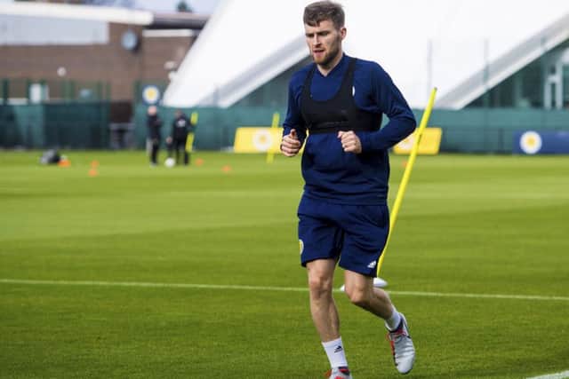 Stephen O'Donnell during training ahead of Scotland's Nations League clash against Israel.