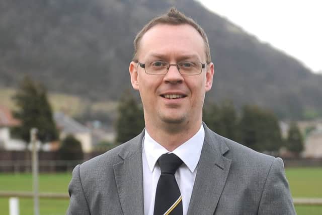 Myles Allan when he was announced as Burntisland manager