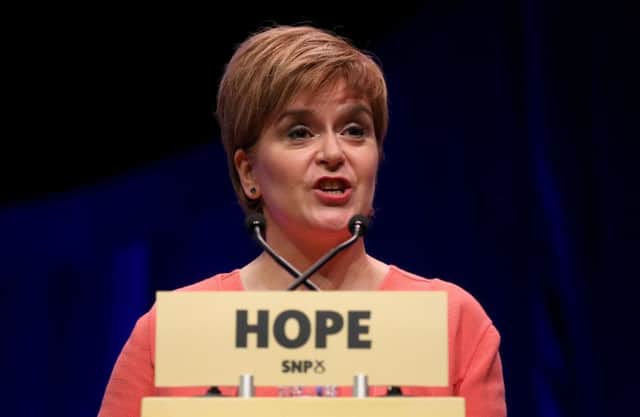 Nicola Sturgeon at the conference. Picture: Jane Barlow/PA Wire