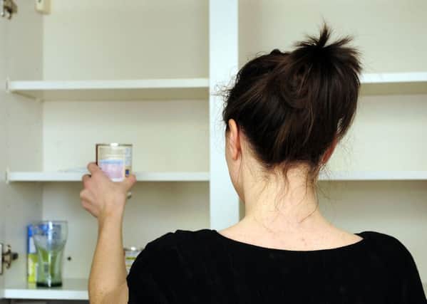 25-11-2015. Picture Michael Gillen. GRANGEMOUTH. Office. Picture to illustrate 18 year old relying on food banks, empty cupboards.