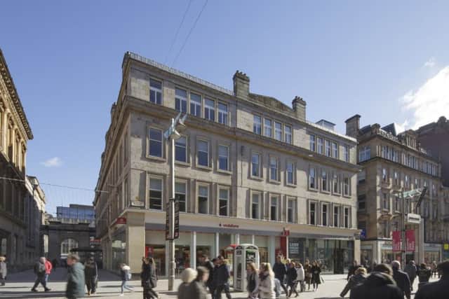 The largest investment deal of the quarter was Pontegadeas off-market acquisition of 78-90 Buchanan Street in Glasgow. Picture: Contributed