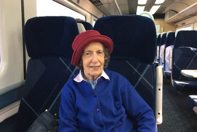 Railway author and expert Ann Glen was one of the first onboard the new service and said the Inter7City train "upped the game" of rail travel in Scotland.
