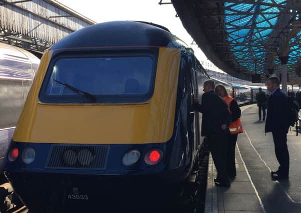 The new Inter7City ahead of departure from Aberdeen today. The train is an upgrade on old InterCity125 stock.