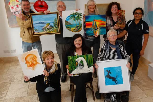 Dalkeith Arts will hold their annual exhibition later this month so they gathered with their work at The Riccio Gallery for a promo pic 08/10/18