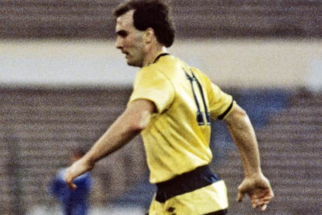 Eamon Bannon during Scotland's 1-0 win over Israel in Tel Aviv in 1986