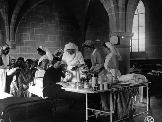 A French field hospital set up by Elsie Inglis during the Great War