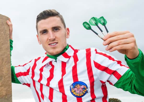 Paul Hanlon promotes his Darts Day as part of his testimonial year. Picture: SNS