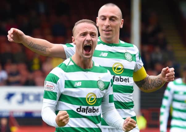 Celtic's Leigh Griffiths has been supported by his captain Scott Brown. Picture: SNS