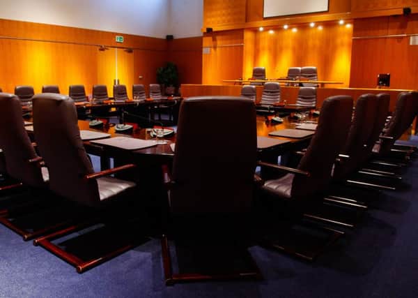 Midlothian Council Debating chamber at Midlothian House, Buccleuch St in Dalkeith 19/2/18