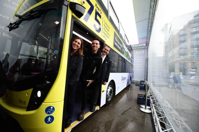 First Glasgow unveiled the first of a new bus fleet on Tuesday to comply with the city centre's low emission zone. Picture: John Devlin