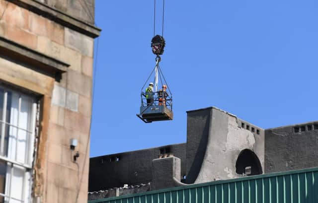 Glasgow School of Art after the fire. Picture: John Devlin
