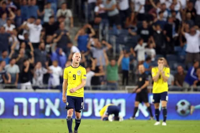 Dejection for Steven Naismith as Scotland go down 2-1 in Israel. Picture: PA