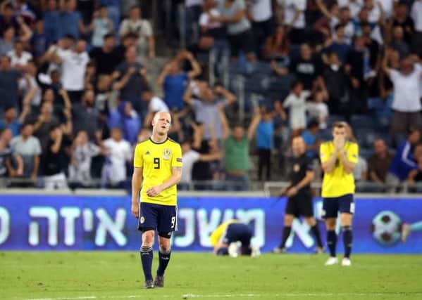 Dejection for Steven Naismith as Scotland go down 2-1 in Israel. Picture: PA