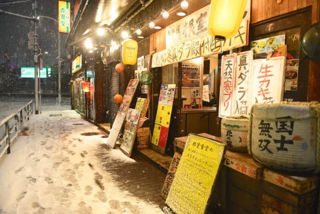 The normally buzzing Tokyo muffled by its biggest snow storm in ten years