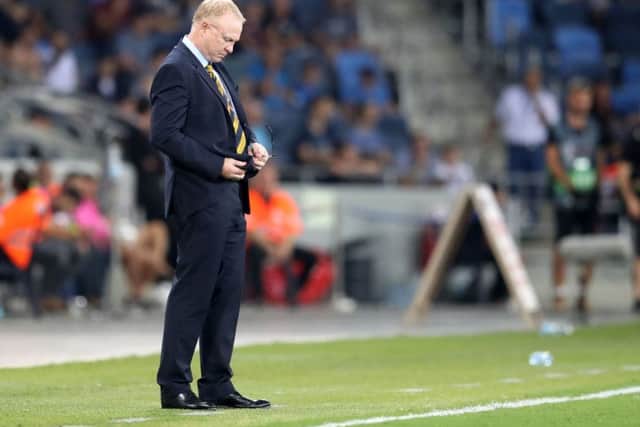 Scotland manager Alex McLeish. Dejected. Pictures: Adam Davy/PA Wire