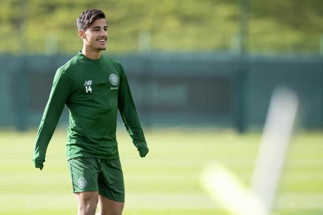 Celtic's Daniel Arzani in training. Picture: SNS