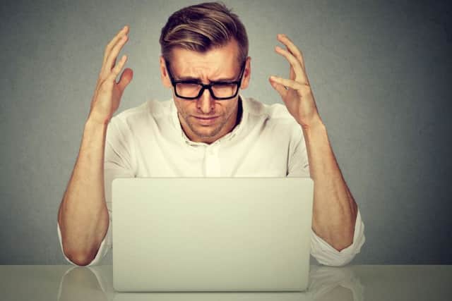Scams can often happen online, such as when someone uses an auction website or social media. Photograph: PA
