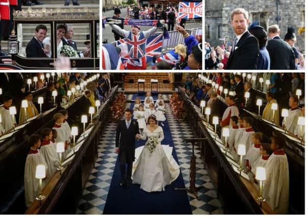 Princess Eugenie married Jack Brooksbank today. Pictures; AFP/Getty