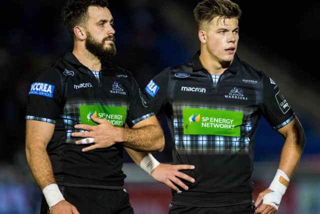 Centres Alex Dunbar (left) and Huw Jones have impressed for Glasgow Warriors. Picture: Ross Parker/SNS
