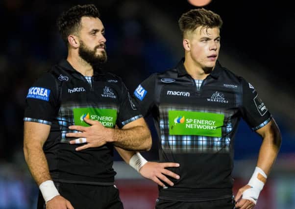 Centres Alex Dunbar (left) and Huw Jones have impressed for Glasgow Warriors. Picture: Ross Parker/SNS