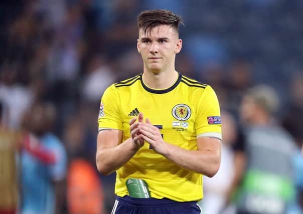 Scotland's Kieran Tierney is being played out of position. Picture: Adam Davy/PA Wire
